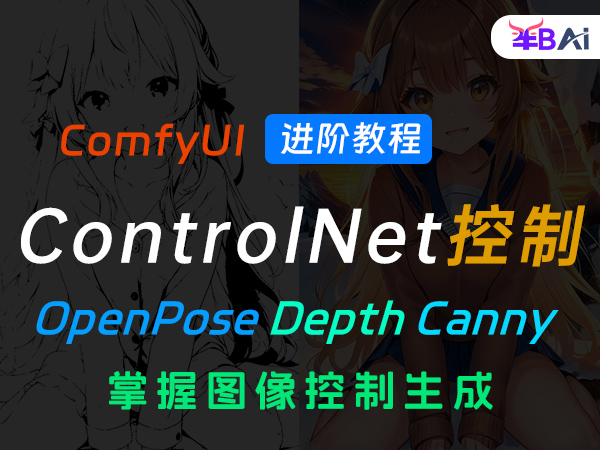 103、ControlNet控制网络,姿态Openpose 、深度Depth与边缘Canny控制