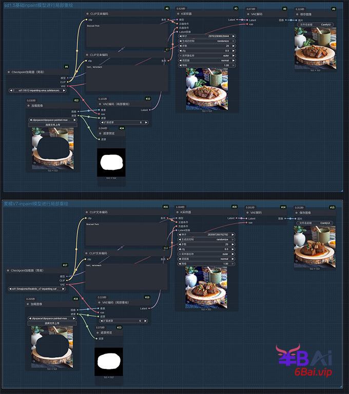 inpaint局部重绘与外补扩图基础工作流