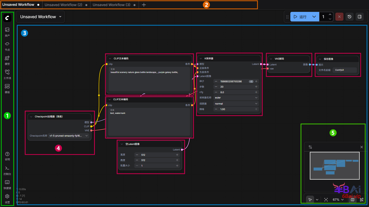 002、熟悉comfyui界面与工作流程，首次体验Ai图像生成